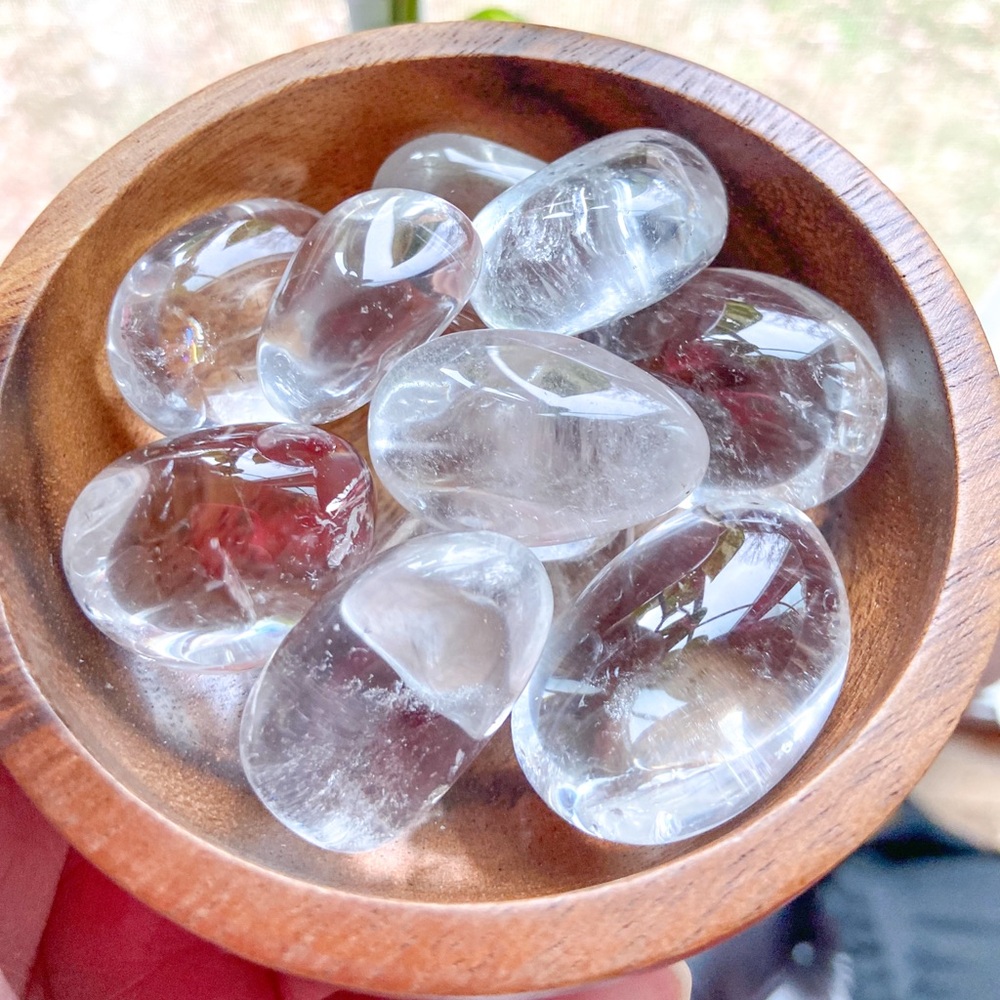 Clear Quartz Tumbled Crystal Stone for Manifestation & Meditation Master Healer
